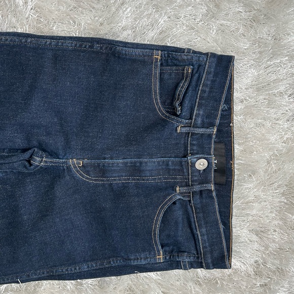Petite High-waisted Dark wash Straight Jeans - Picture 2 of 9